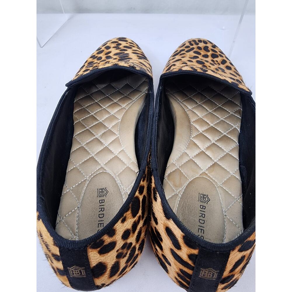 Birdies Leopard Calf Hair Starling Flats Loafers Slip On Shoes Size 10.5 - Picture 5 of 8